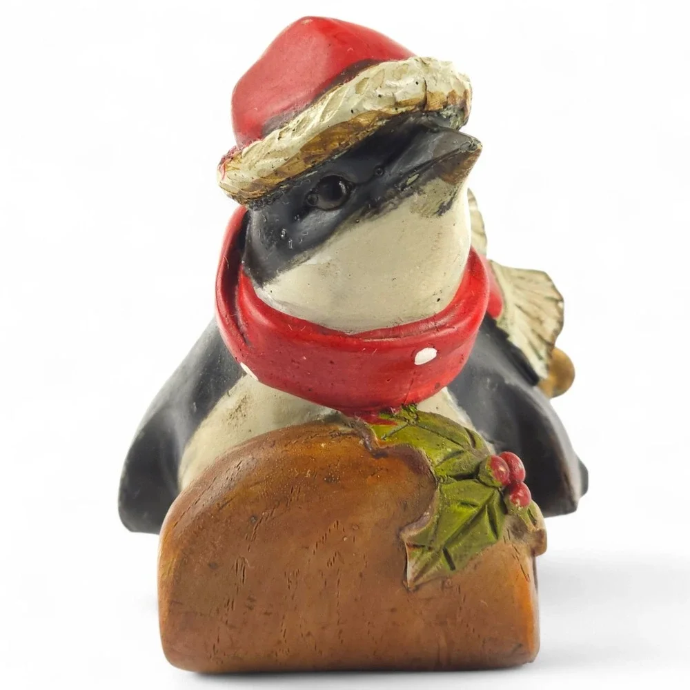 TII Collections Vintage Penguin Sledding Skiing Resin Figurine